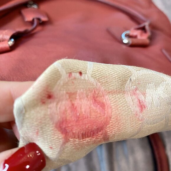 MICHAEL KORS LARGE RED HANDBAG WITH SILVER HARDWARE - Picture 10 of 11